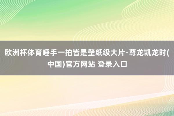 欧洲杯体育唾手一拍皆是壁纸级大片-尊龙凯龙时(中国)官方网站 登录入口